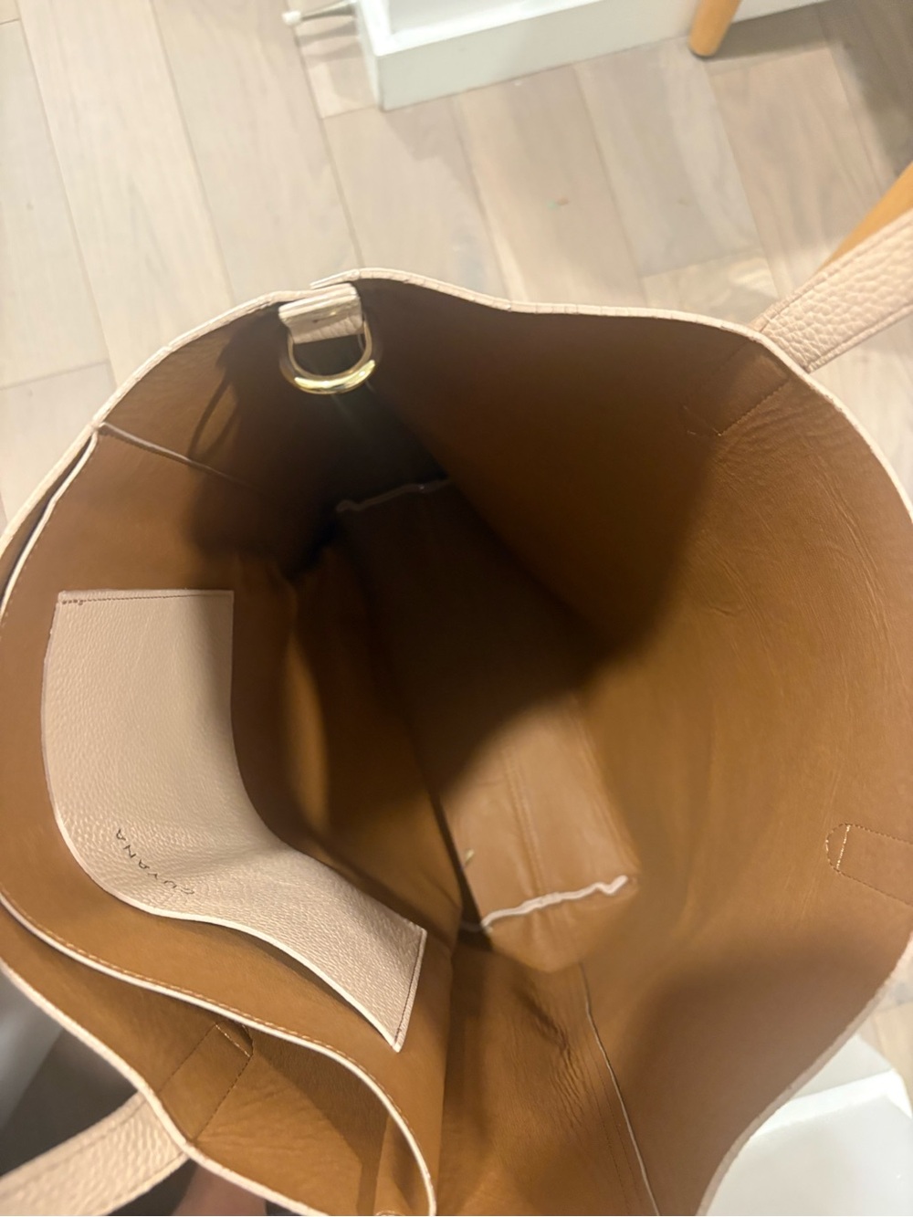 Cuyana Blush Nude Leather Tote - Picture 4 of 6